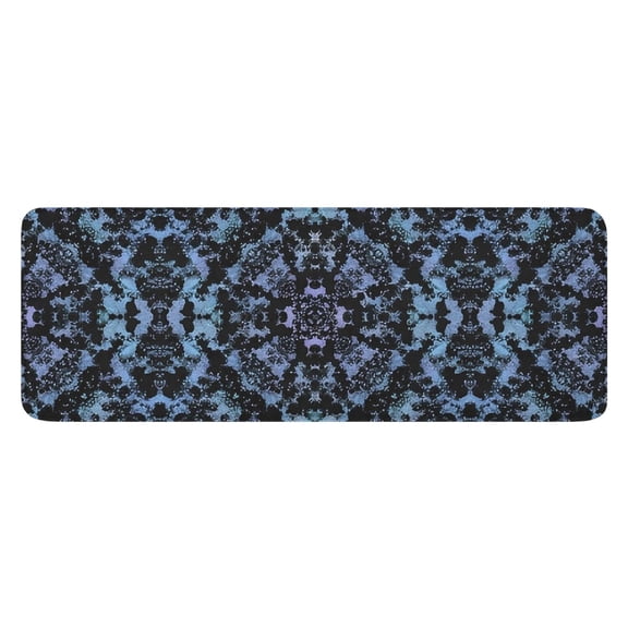 Blue Abstract Pattern Kitchen Rug Mat,Kitchen Runner Rugs Non Skid Washable,Decorative Kitchen Floor Mats for Kitchen,Sink,Laundry,17"x47.2"