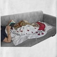 thumbnail image 6 of Valentines Day Soft Flannel Fleece Throw Blanket, Teddy Bear Violin Made Romantic Music Notes Heart I Love You, Cozy Plush for Indoor and Outdoor Use, 50" x 70", Red Brown, by Ambesonne, 6 of 6