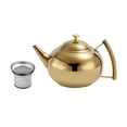 thumbnail image 1 of Stainless Steel Teapot Handled Tea Kettle Decorative Tea Maker Tea Ware, 1 of 8