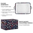 thumbnail image 2 of Yayeee 2 Pack Canvas Storage Basket with Handles for Shelves Fabric Bins Closet Organizer, Red Starry Pattern, 2 of 8