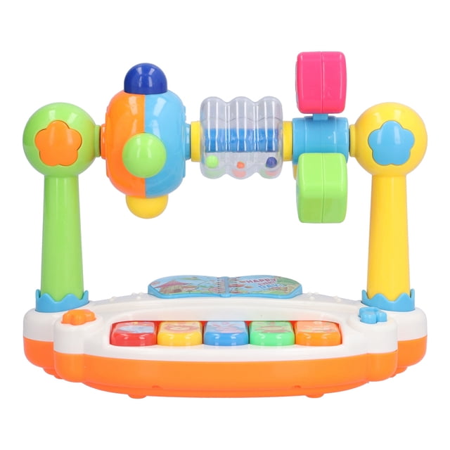 Piano para educación temprana y aprendizaje para niños mayores de 3 años, rompecabezas giratorio, piano musical, caja de colores.