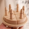 thumbnail image 4 of 1 Set Kid Simulation Birthday Cake Wooden Toy Pretend Play Beech Wooden Pallets Food Cutting Cake Interactive Games Kitchen Toy, 4 of 7