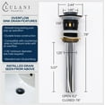 thumbnail image 7 of Lulani Yasawa Stainless Steel 1-Handle Single Hole Bathroom Faucet with Drain Assembly - Steel Black, 7 of 7