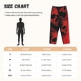 thumbnail image 2 of Cauagu Red And Black Abstract Skull Pajama Pants for Women Loose Fit Wide Leg Trouser Pants Casual Elastic Waist Drawstring Lounge Pants, 2 of 6