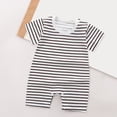 thumbnail image 2 of enyan Toddler Boy Outfits Unisex Summer Trendy Rompers Short Sleeve Zipped Bodysuit Cotton Outfits 3M 6M 9M 12M 18M 24M Baby Clothes Black,0-6 Months, 2 of 4