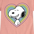 thumbnail image 3 of Peanuts - Snoopy Heart - Youth Girls Short Sleeve Tee, 3 of 6