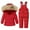 Red, variant on Honeeladyy Girls Boys 2-Piece Padded Ski Suit,Kids Winter Windproof Waterproof Outdoor Sport Warm Snow Pants and Jacket #Ce-Birthday Gifts