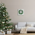 thumbnail image 2 of Stupell Industries Joy Sentiment Green Winter Leaf Wreath Snow Pattern, 17 x 17,Design by Carol Robinson, 2 of 5