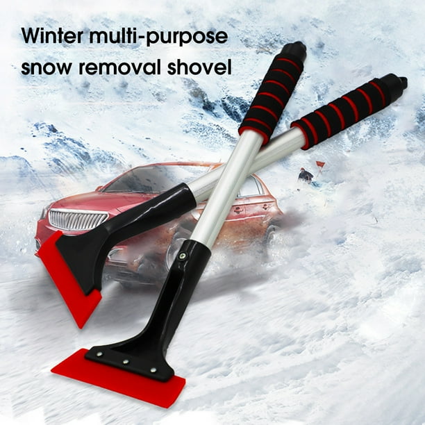 Snow Shovel Multifunctional Portable Non-slip Rust-proof Anti-scratch  Comfortable Grip De-icing Tool Winter Window Windshield Ice Scraper for Car  