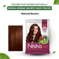 thumbnail image 3 of Nisha Pack 10 Permanent Natural Brown Henna Hair Color Dye, 100% Grey Coverage, Red Brown, 0.53 oz Each Pack, 3 of 10