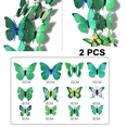 thumbnail image 4 of Decoración de pared de mariposas, 48 piezas, pegatinas de mariposas 3D para decoraciones de fiesta de boda con imanes, 4 of 6