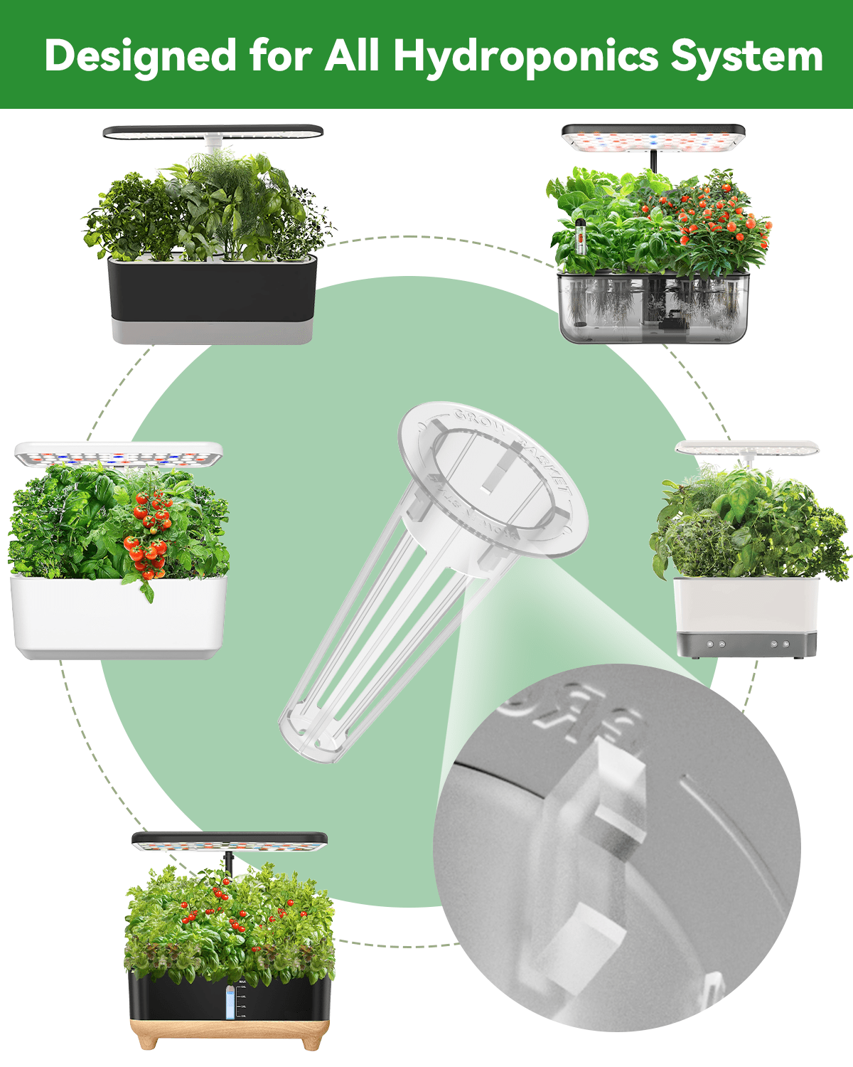 Gourmet Herb Seed Pod Kit Compatible with AeroGarden, idoo, Ahopegarden, Gardencube with Basil, Parsley, Thyme, Mint, Cilantro, Dill, Oregano, Chives - Compatible with All Hydroponics(16-Pod)