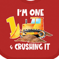 thumbnail image 4 of Inktastic I'm 1 and Crushing It Construction 1st Birthday Boys or Girls Baby Bib, 4 of 4