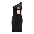 thumbnail image 1 of Vestido de mujer con hombros descubiertos, vestido de primavera y verano para viajes en la calle, mujer M, 1 of 7