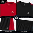 thumbnail image 2 of RBX Boys Athletic Outfit Set Performance Mesh Jersey Tees and Athletic Gym Shorts 3 Piece Outfit, 2 of 7