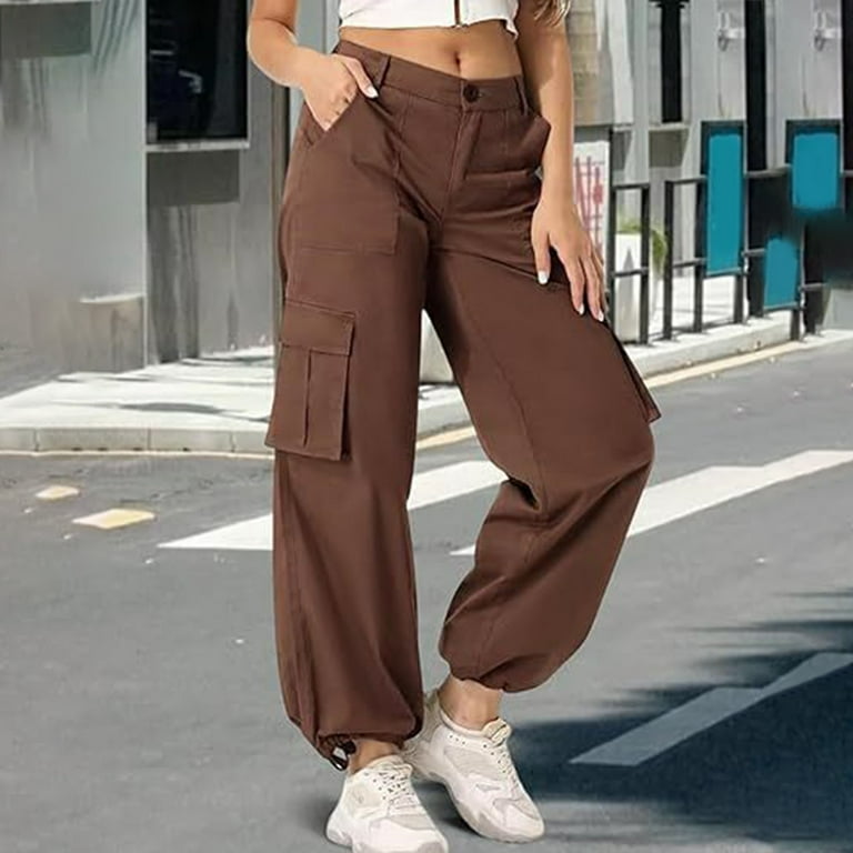 Black Cargo Jeans For Girls BEMEIR Cargo Pants Women, Low Rise