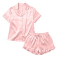 thumbnail image 6 of Dxzfnsa Pajama Set for Women Satin Bamboo Viscose Pjs Set Ultra Soft Short Sleeve Sleepwear 2 Piece Lounge Sets S-2XL, 6 of 7