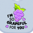 thumbnail image 4 of Inktastic Im So Grapeful for You with Cute Grapes Boys or Girls Baby Bib, 4 of 4