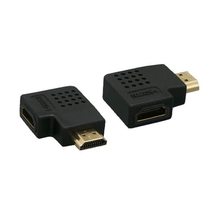 Kentek HDMI Male to Female M/F Vertical Flat 90 Degree 90° Gender Changer Adapter Gold-Plated Connector Molded