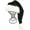 Black and White, variant on Deluxe Adults Santa Hat for Colorful Christmas Available Colors: Black, Green, Blue, Pink, Red