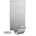 thumbnail image 2 of Hooks Stainless Steel Self-adhesive, Towel Hooks Coat Hook, 12 Pieces, 2 of 5