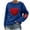 #147 Blue, variant on Felirenzacia Big and Tall Women’s Valentine Pullover Sweet Heart Design Cozy Casual Everyday Top, White,S