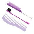 thumbnail image 4 of Juego de peine para peinar, juego de peine con cepillo de color para tinte para el cabello, juego de peine de dientes anchos diseñado para profesionales, 4 of 8