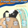 thumbnail image 5 of Cat Head Beige Pattern 17" Waterproof Oxford School Backpacks for Teens, S-Shape Padded Straps, for School, Travel, Hiking, Camping, 5 of 5
