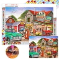 thumbnail image 1 of GS3773 Cuadrado Resina Diamante Serie Paisaje Casa Calle Diamante 40*30CM, 1 of 9