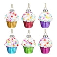 thumbnail image 3 of 6x Adornos Navideños Con Forma De Cupcakes Adornos Para árbol De Navidad Colgante De Cristal Para Navidad, 3 of 8