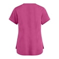 thumbnail image 4 of Scrubs for Women – Ultra Soft 4-Way Stretch V-Neck Top with Convenient Pockets, Easy Care Fabric Hot Pink S, 4 of 4
