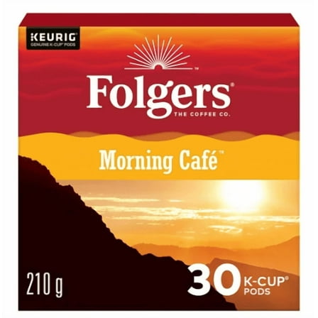 Folgers 210 Gram Morning Cafe Keurig K-Cup Pods 30 Count Each