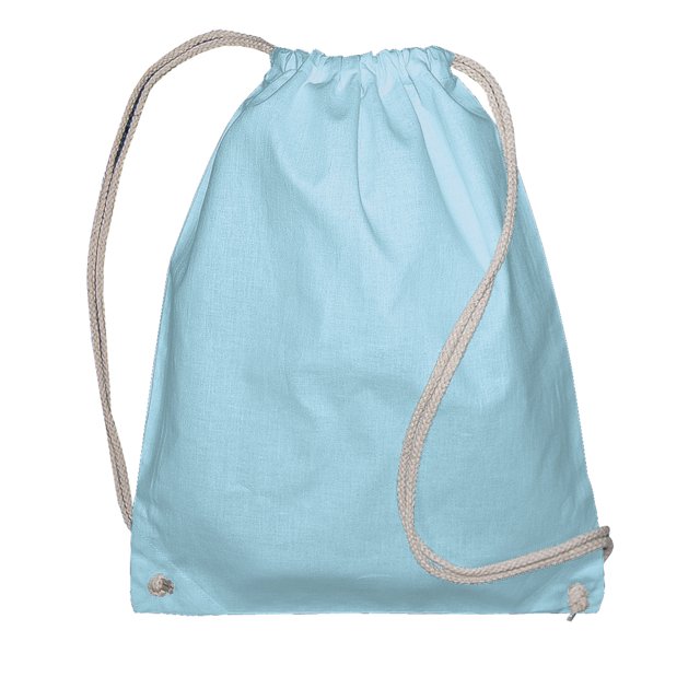 Jassz - Mochila/Bolsa saco o de cuerdas lisa Modelo Drawstring - Deporte/Gimnasio (Azul claro)