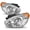 Chrome Amber, variant on For 2007-2011 Hyundai Accent Halogen Headlights Assembly Left & Right Side 07-11