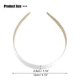 thumbnail image 2 of Diadema de gamuza Unique Bargains Banda para el cabello para mujer Antideslizante Blanco 1 pulgada de ancho, 2 of 7