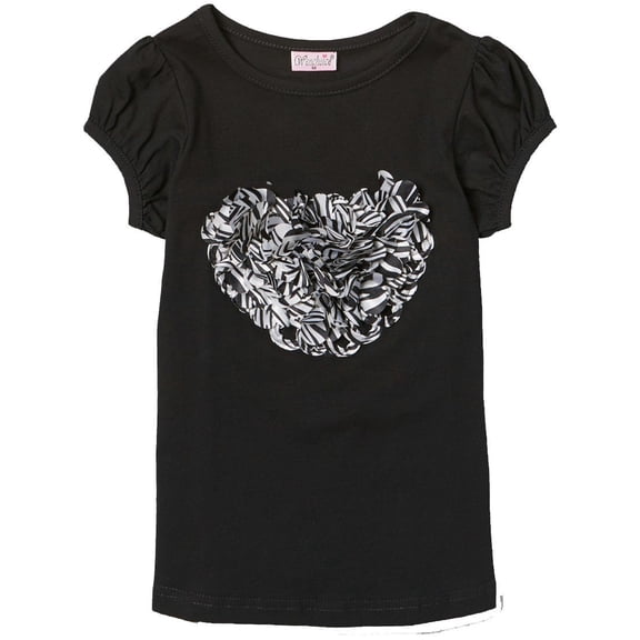 Wenchoice Black Zebra Heart Tee Girl's S(1T-2T)