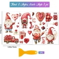 thumbnail image 2 of 4 láminas de calcomanías para San Valentín con diseño de gnomos, corazón rojo y globo. Incluye pegatinas decorativas para muebles, letras de amor y calcomanías UV., 2 of 9