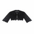 thumbnail image 3 of Forever 21 Open-Front Pointelle Bow Cardigan, Color- Black, Size- S, 3 of 5