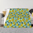 thumbnail image 1 of Fotbe Lemon Manta de Franela con Estampado, Manta Ultrasuave para Cama, Sofá, Auto, Hipoalergénica y Antibolitas-60"x50", 1 of 6