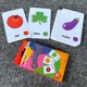 thumbnail image 1 of Tarjetas de cognición Montessori de doble cara para niños, juguetes educativos para niños pequeños, partes del cuerpo, frutas y animales, 36 piezas, 1 of 6