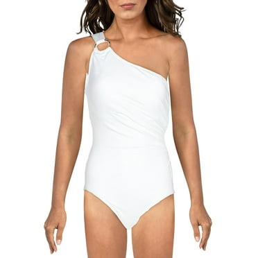 MICHAEL Michael Kors Womens One Shoulder Underwire One-Piece Swimsuit