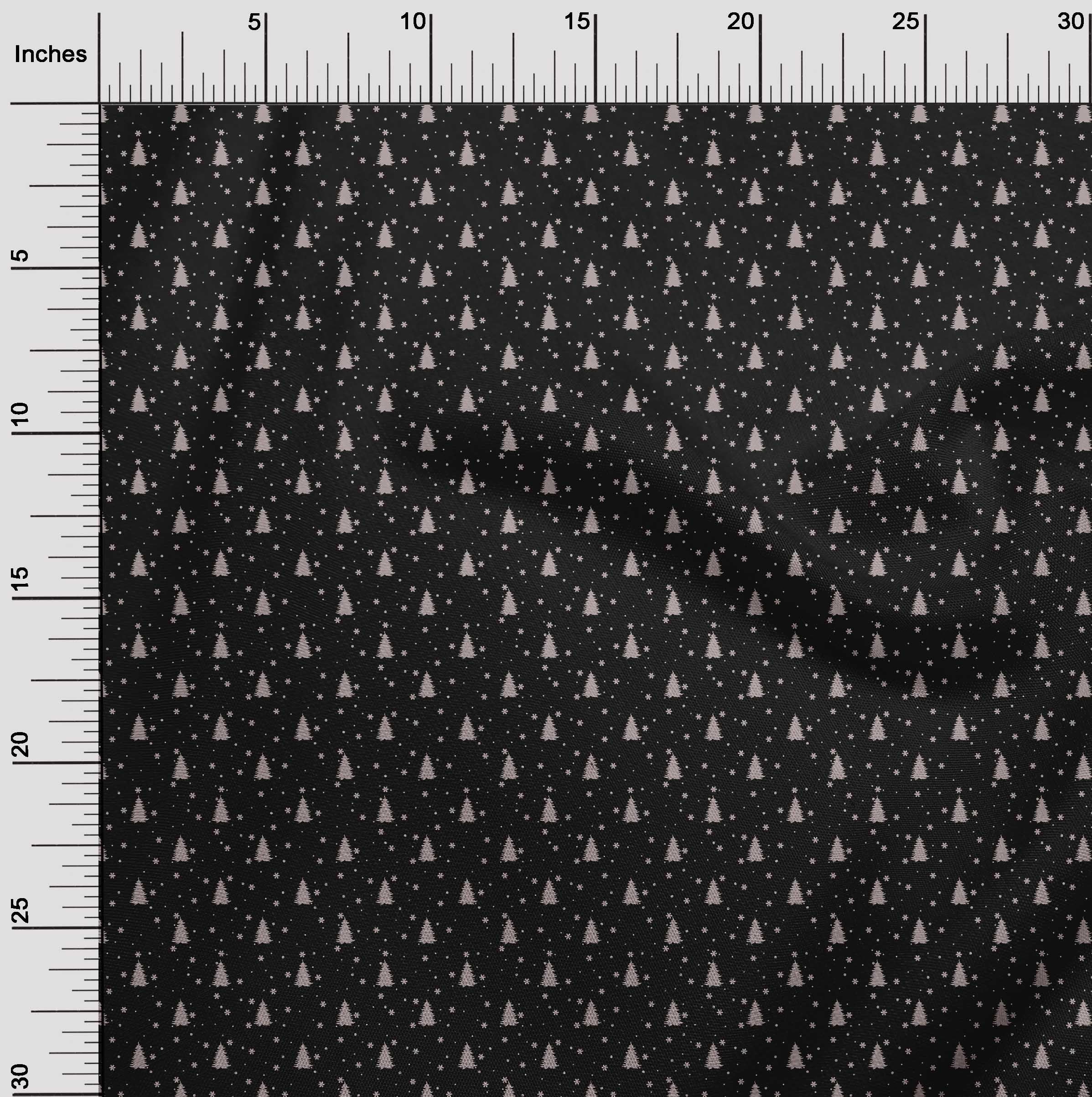 oneOone Cotton Silk Black Fabric Merry Christmas Quilting Supplies Print Sewing Fabric By The Yard 42 Inch Wide