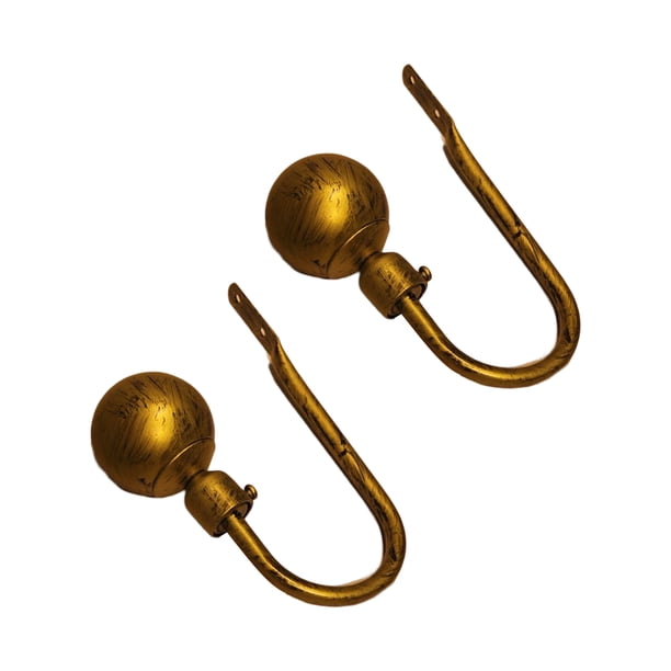 Cateissary 2 piezas cortina Tieback en forma de U antioxidante hogar dormitorio estudio sala de estar Hotel cortina gancho sujetador Accesorios Tratamientos de ventanas Cian Bronce Tipo 2