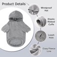 thumbnail image 2 of Dog Basic Hoodie Ultra-Soft Dog Clothes Cold Weather Sweaters for Medium Large Dogs Breathable Cozy Fabric Pet Coat Warm Stylish Sweatshirt with Leash Hole Pocket Dogs Jacket for Cats Boys Girls, 2 of 5