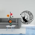 thumbnail image 2 of Dispensador de toallas de papel con forma de gato, antideslizante, vertical, para pañuelos, decoración de pared de metal, escultura negra, regalo para, 2 of 8