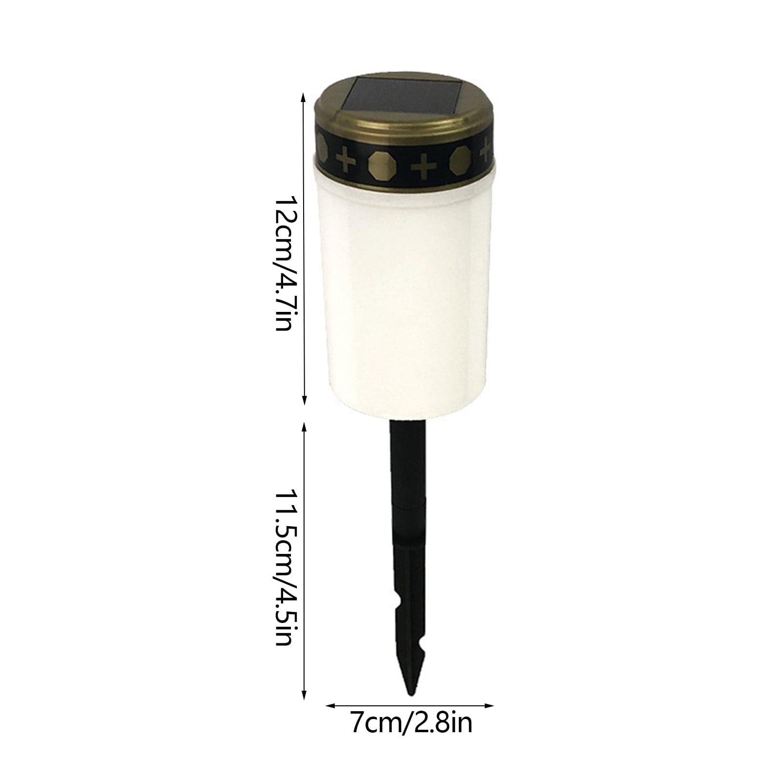 4Pieces Solar Pathway Lights Outdoor Grave Candle Lamp Waterproof Candle Light