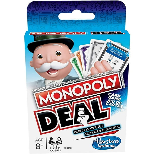 Juego de cartas Hasbro Monopoly Deal con 110 cartas para 2 a 5 jugadores