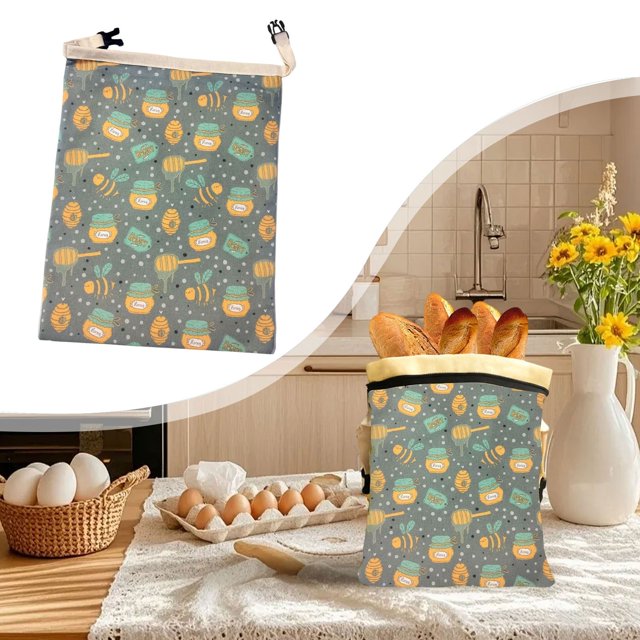 Food Storage Containers Beeswax Bread Bag Reusable Closure Bread Bags for Homemade Breads to Keep Fresh