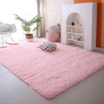 thumbnail image 2 of Shag Area Rug,Indoor Ultra Soft Fluffy Plush Rugs for Bedroom Living Room, Non-Skid Modern Nursery Faux Fur Rugs for Kids Room Home Decor (5x7 Feet, Pink), 2 of 12