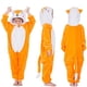 thumbnail image 3 of Kigurumi-Pijama de dibujos animados para niños, disfraz de carnaval, ropa de casa, Tigre, unicornio, dinosaurio, jirafa, vaca, 3 of 4